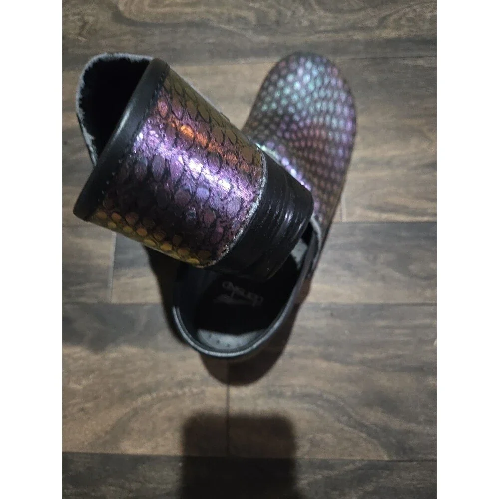 Dansko Professional Dot Comfort Clogs Size 41 Iridescent
